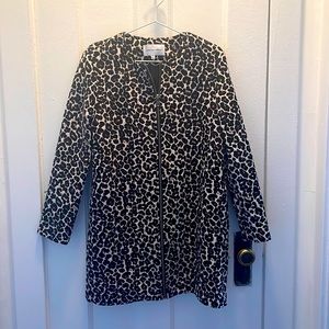 cupcakes and cashmere leopard print peacoat - size small - very gently used